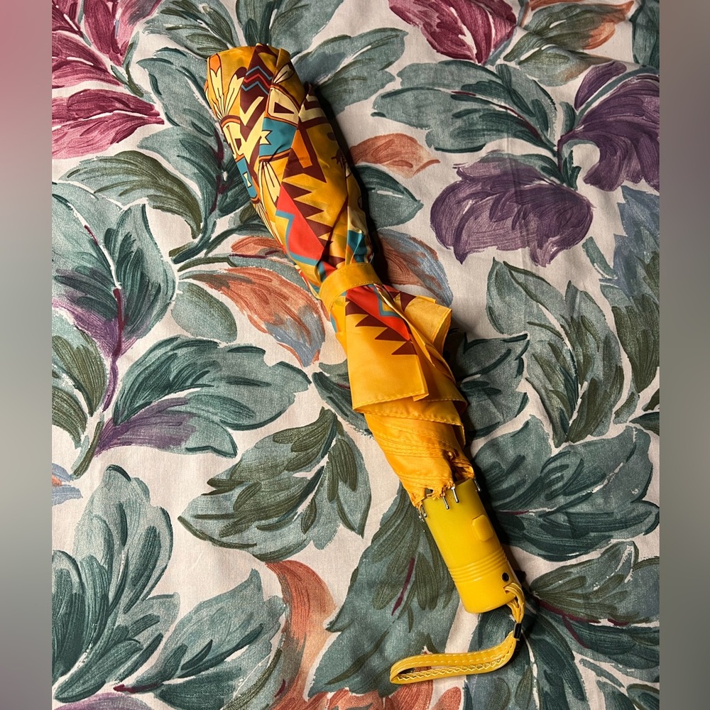 Vitange Yellow Aztec Print Umbrella